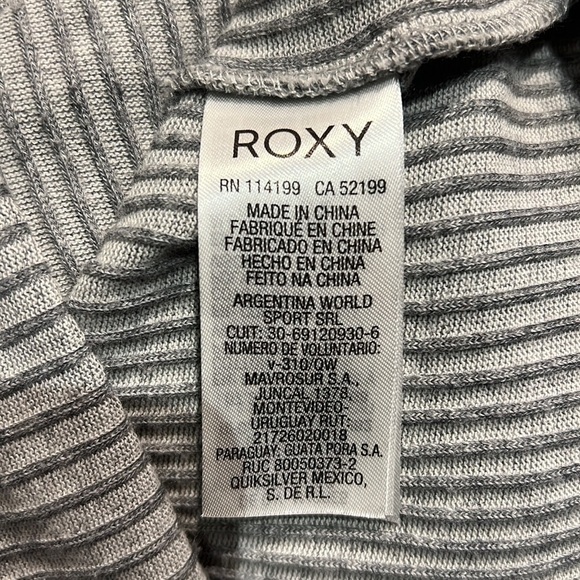 Roxy gray ribbed lace up dress. Size M - Picture 6 of 6